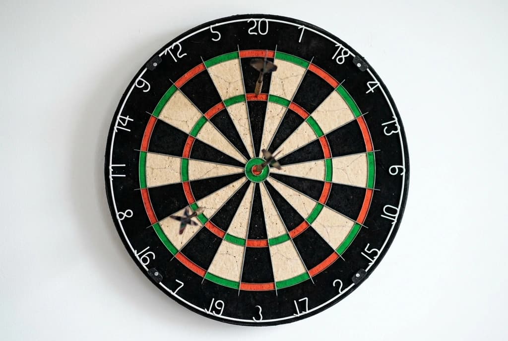 Dartscheibe im Vereinsheim